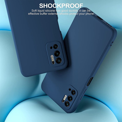   Силиконов гръб ТПУ МАТ ултра тънък за Xiaomi Redmi NOTE 10 5G / Xiaomi Poco M3 Pro син